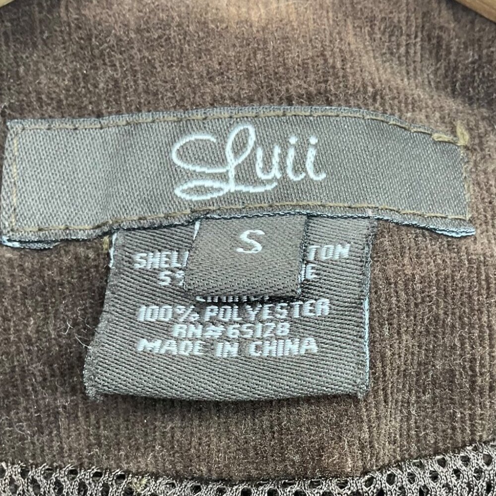 Luii S Chocolate Brown Corduroy Military Style Jacket Y2K Boho Renaissance - Picture 4 of 13